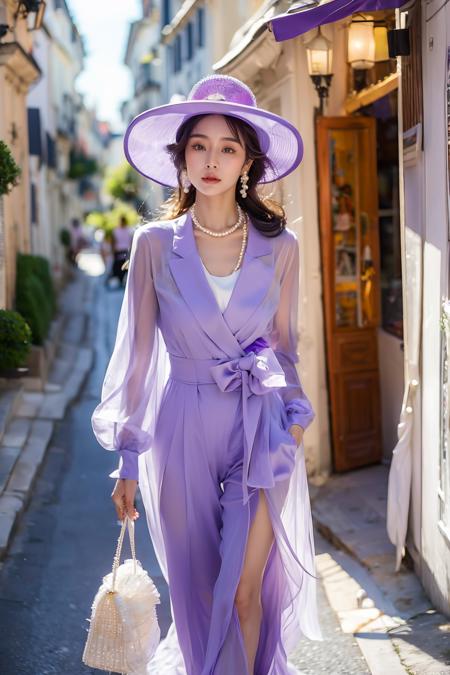 Graceful Wanderer in Lavender