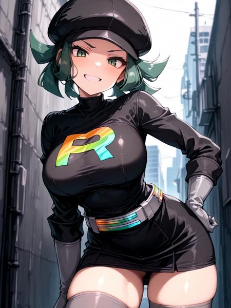 【Illustrious-XL v0.1】Team Rainbow Rocket Grunt レインボーロケット団したっぱ♀ / Pokemon ポケモンUSUM版本v0.1 (ID: 986553)