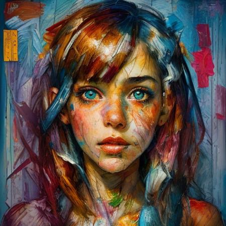 Acrylic, Multi-Colored Style Art (6)