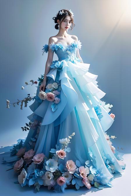 JAY - BLUE FLOWER DRESS
