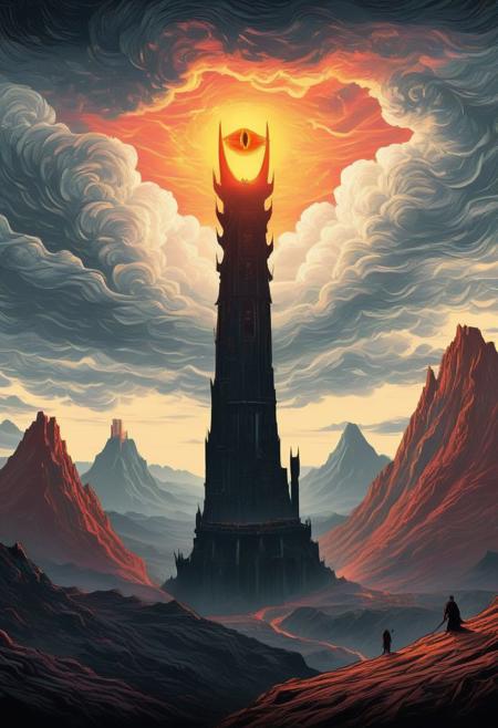 Sauron's Tower | Barad-dûr (Mordor, Middle Earth) (Lord of the Rings) [SDXL & SD1.5]版本SDXL (ID: 457608)