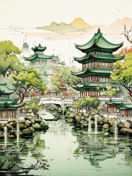 XL插画系列 XL Illustration Series版本Chinese Landscape Illustr (ID: 211775)