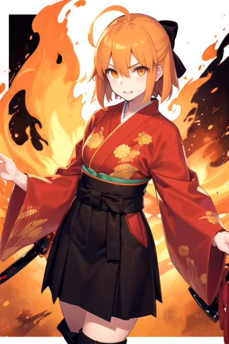 Different-colored Okita Souji (Fate) (OC Form)版本Orange Okita (ID: 509304)