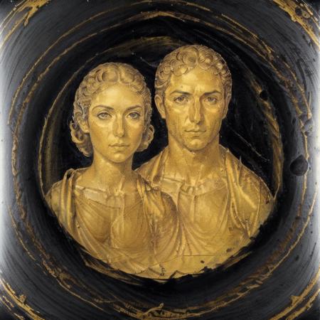Gold Glass - ancient portrait style