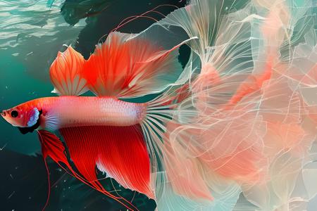Graceful Betta: A Hyper-Realistic Digital Art Depiction