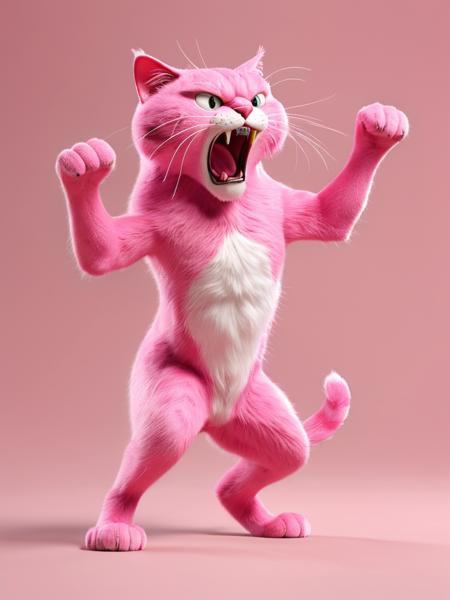 Fresh Ideas@pink roaring cat_SDXL
