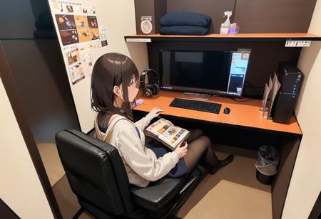 ネカフェ (Internet Cafes in Japan) SDXL