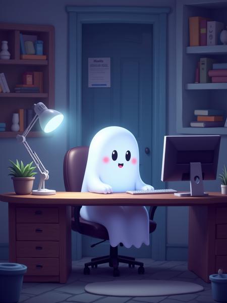Cartoon Ghost Big Eyes Flux1.d Lora
