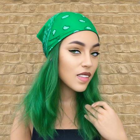 Paisley Bandana On Head (Accessory)