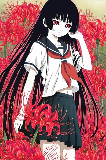 [illustrious XL] Enma Ai/阎魔爱 《JigokuShoujo》/《Hell Girl》/《地狱少女》 - TV Animation Character Style