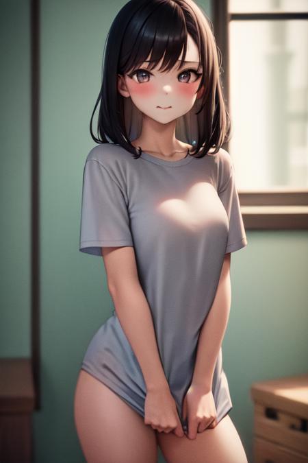 Shirt Tug Pose (LORA)版本shirt_tug (ID: 9048)