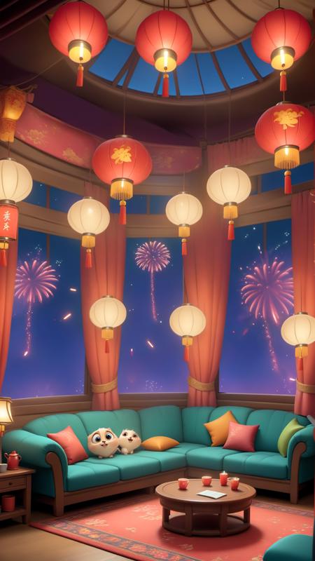 Chinese Spring Festival scene_XSE_GAME_V1|新年主题_节日背景场景_思恩版本v1.0 (ID: 291050)