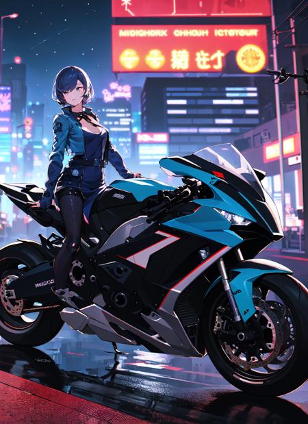 Waifu on Motorcycle