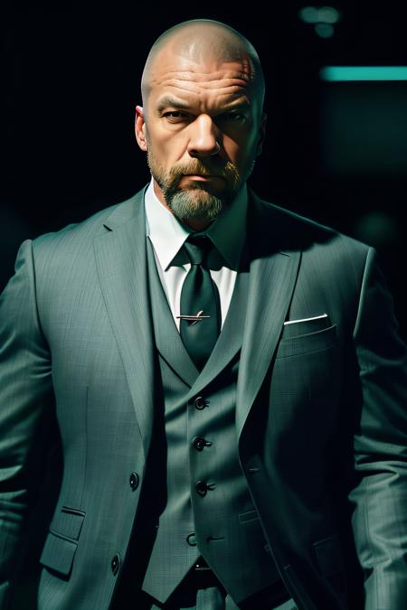 Triple H (shaved head) - Textual Inversion