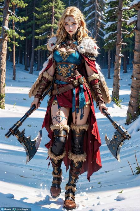 Viking warrior holding axes版本v1.0 (ID: 321599)