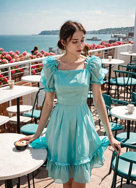 Ruffled Dress / Classic Style XL