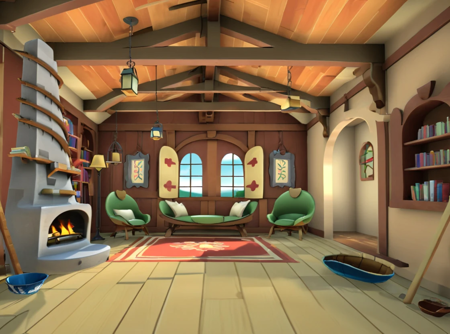 Interior Designs Collection - 25 Assets [XL]版本08 Cartoon Cozy Cottage (ID: 535110)