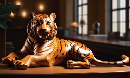 XL Realistic wood carving art style