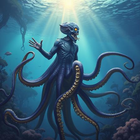 Cephalyra - Human/Squid hybrid - FLUX