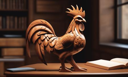 XL Realistic wood carving art style