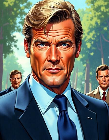 Sir Roger Moore as James Bond (Flux & SDXL)