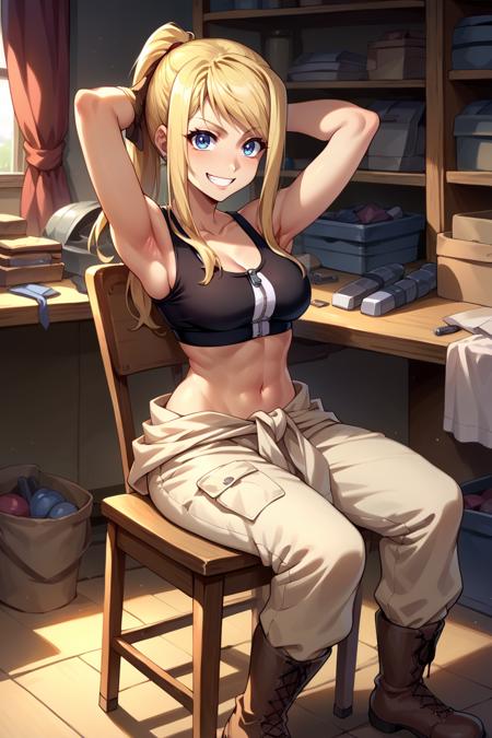 Winry Rockbell/ウィンリィ・ロックベル (Fullmetal Alchemist) SDXL LoRA | 3 Outfits [Pony Diffusion]