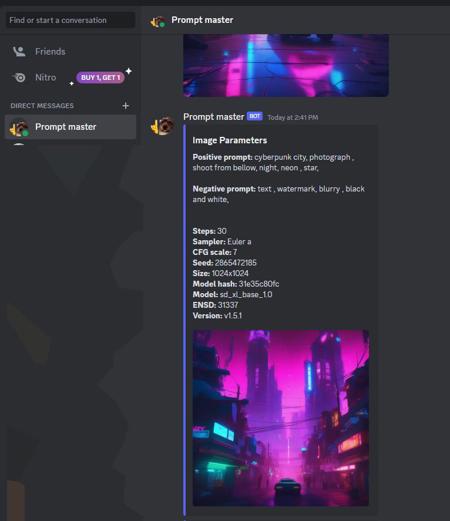 Prompt master  / Discord Bot