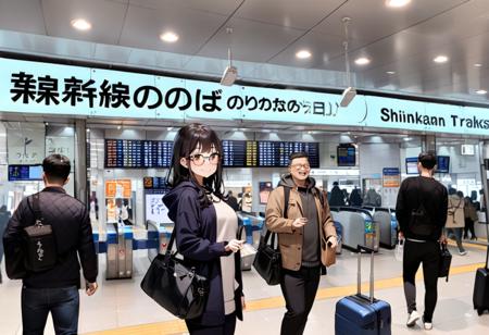 新大阪駅 新幹線のりば（のりかえ口）Shinkansen Tracks (shin-osaka station transfer gate) SDXL