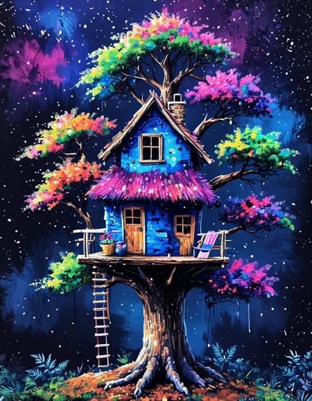 Paint on Black Canvas