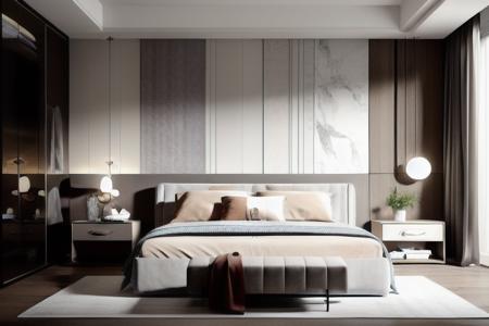 Modern light luxury bedroom