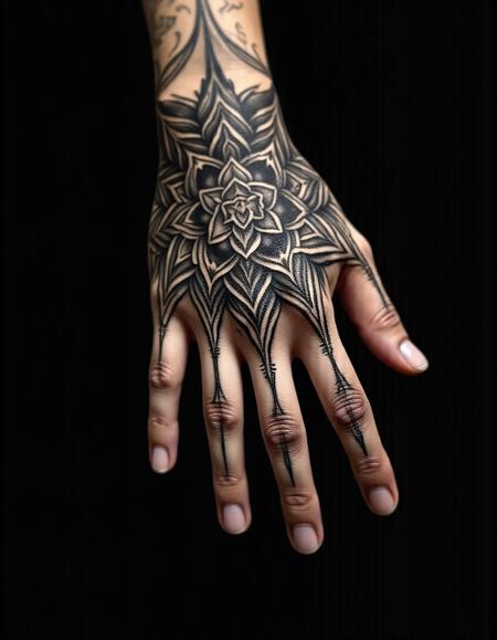 Flux - Tattoo on hand - By Devildonia