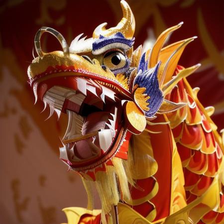 Dragon dance, a traditional Chinese cloth dragon