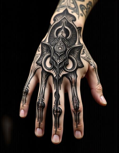Flux - Tattoo on hand - By Devildonia