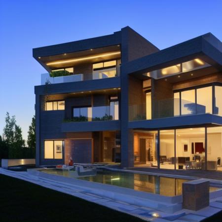 LoRA GDM Luxury Modern House / Building Architecture