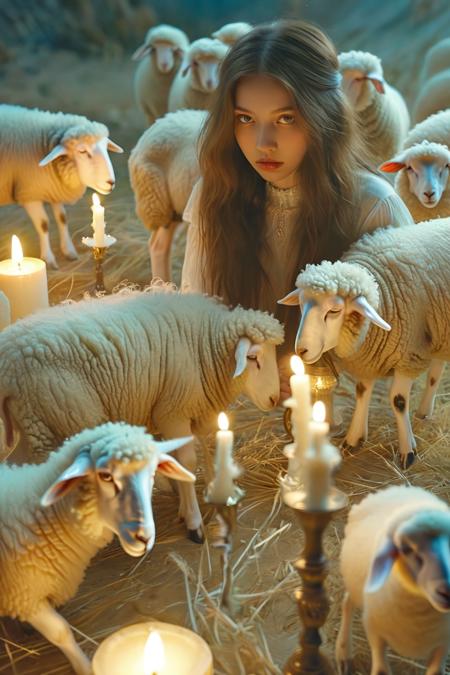 Girl and Sheep