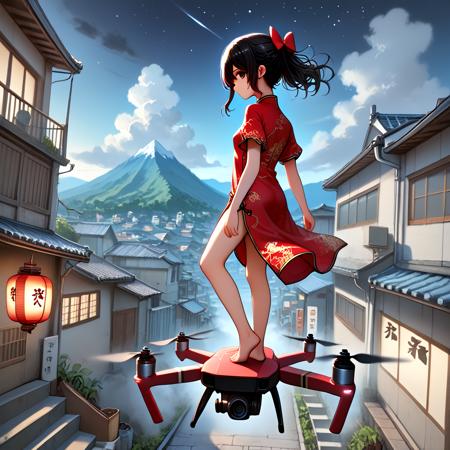 girl like aerial drone