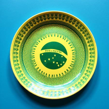 Blue Willow Plate Art