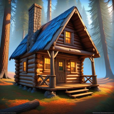 Log Cabin XL (Buildings: SDXL)