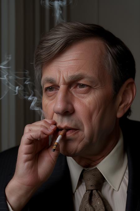 Cigarette Smoking Man Character LoRA SD