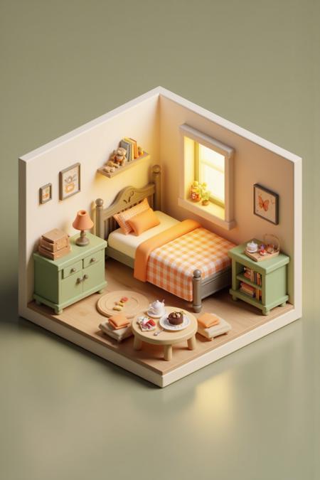 Flux.1_Isometric Mini Room · Spatial Design