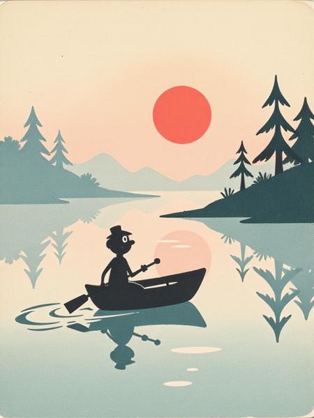 Wizard's Vintage Minimalism Cartoon