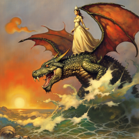 Frank Frazetta Fantasy Art Style-GMR