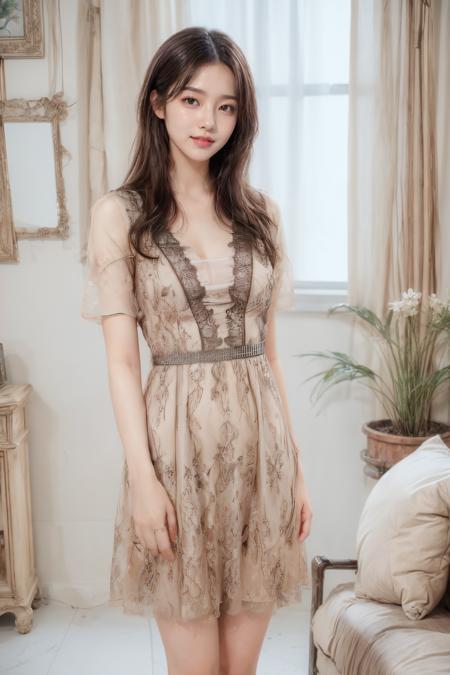 tulle lace dress (薄紗蕾絲洋裝)