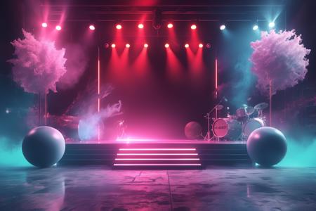 A stage background style