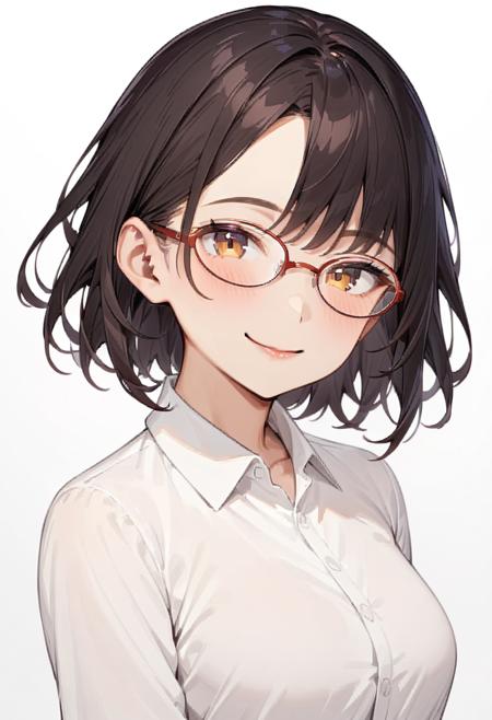 oval metal frame glasses2 SDXL