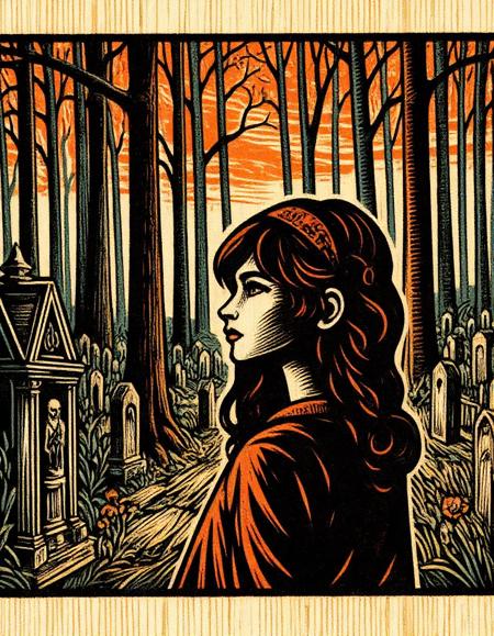 Eldritch Woodblock Print for Flux