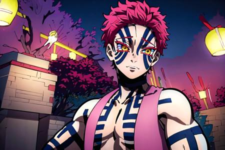 鬼滅の刃 猗窩座(あかざ) 簡易Lora, Demon Slayer: kimetsu no yaiba, akaza