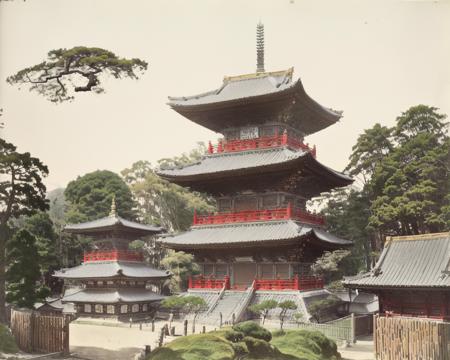 Tamamura's art, hand-colored in the chicken albumen paper style.