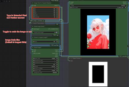 Flux EZ Outpainter (Flux Fill+Flux CN+SDXL+1.5) 扩图工作流 +Inpaint!