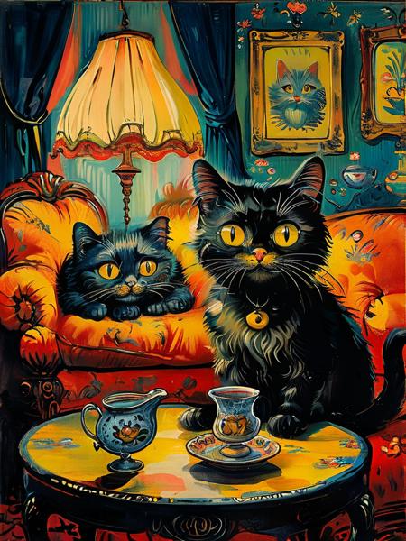 style of Louis Wain [SDXL] 120